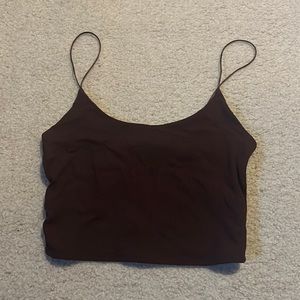 Zara Brown Cropped Tank Top Size S NWT!